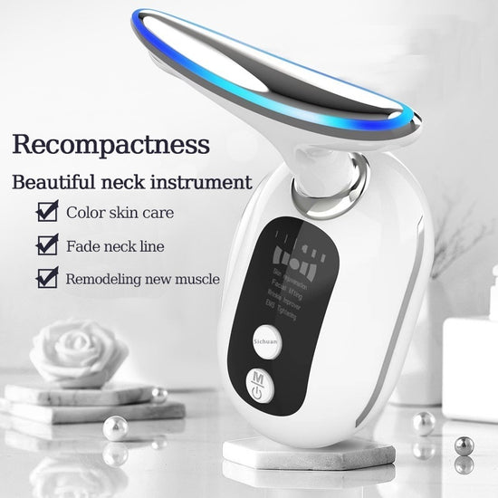 Neck Beauty Instrument Household Face Inductive Therapeutical Instrument Lifting Light Lines Neck Skin Rejuvenation Color Light Micro Current