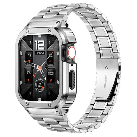 Stainless Steel Case+Strap For Apple Watch Band 44mm 45mm 49mm 40mm Bumper Cover Accessories iwatch Ultra 2 series 8 3 6 SE 7 9