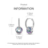 925 Sterling Silver Starlight Crystal Circular Eardrops Drop Earrings Women Earrings Charm Fashion Versatile Party Jewelry Gifts